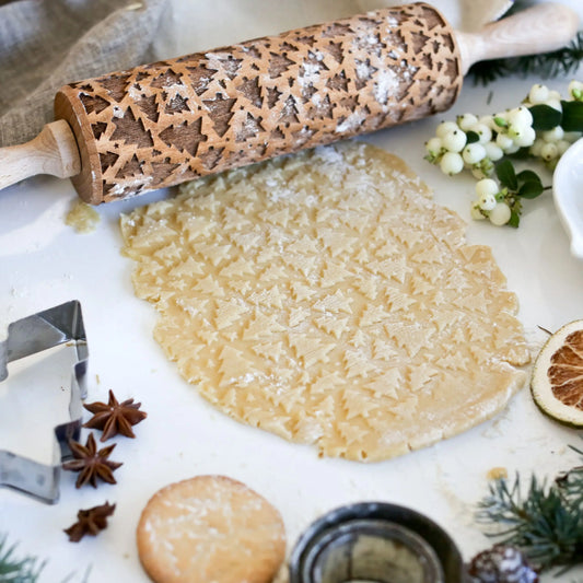 Christmas Trees and Stars Embossing Rolling Pin - Spellbound