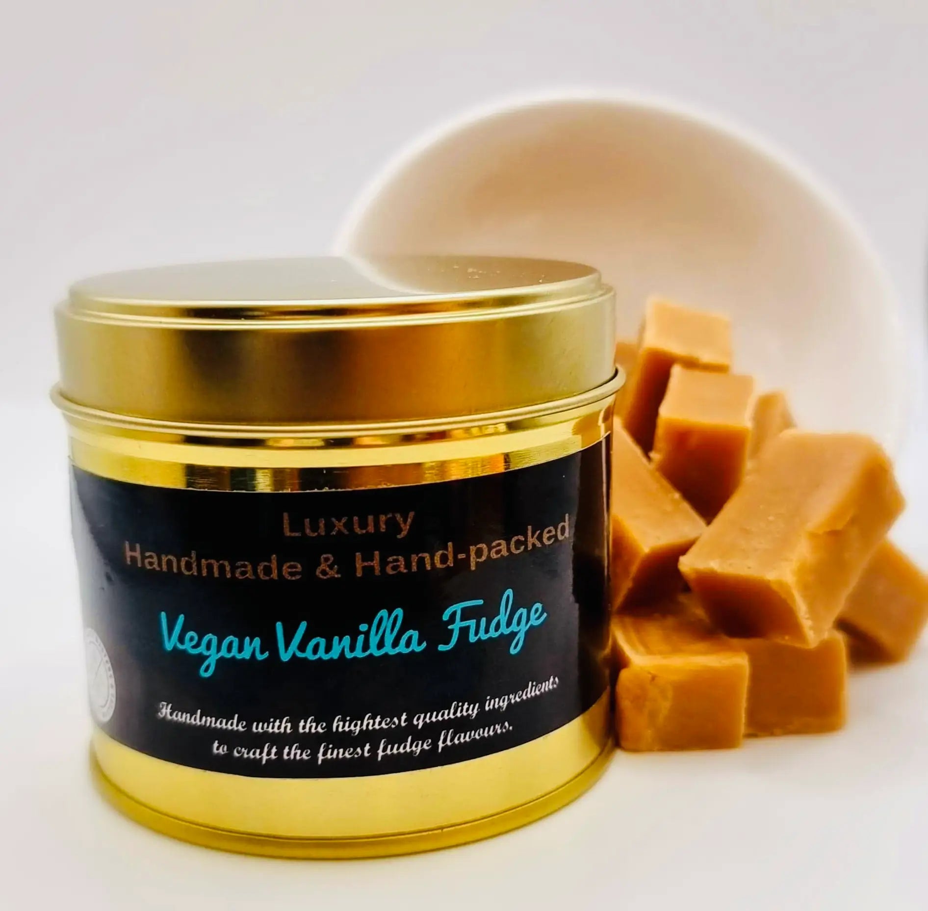 Vegan Vanilla Fudge Gift Tin. 160g - Spellbound
