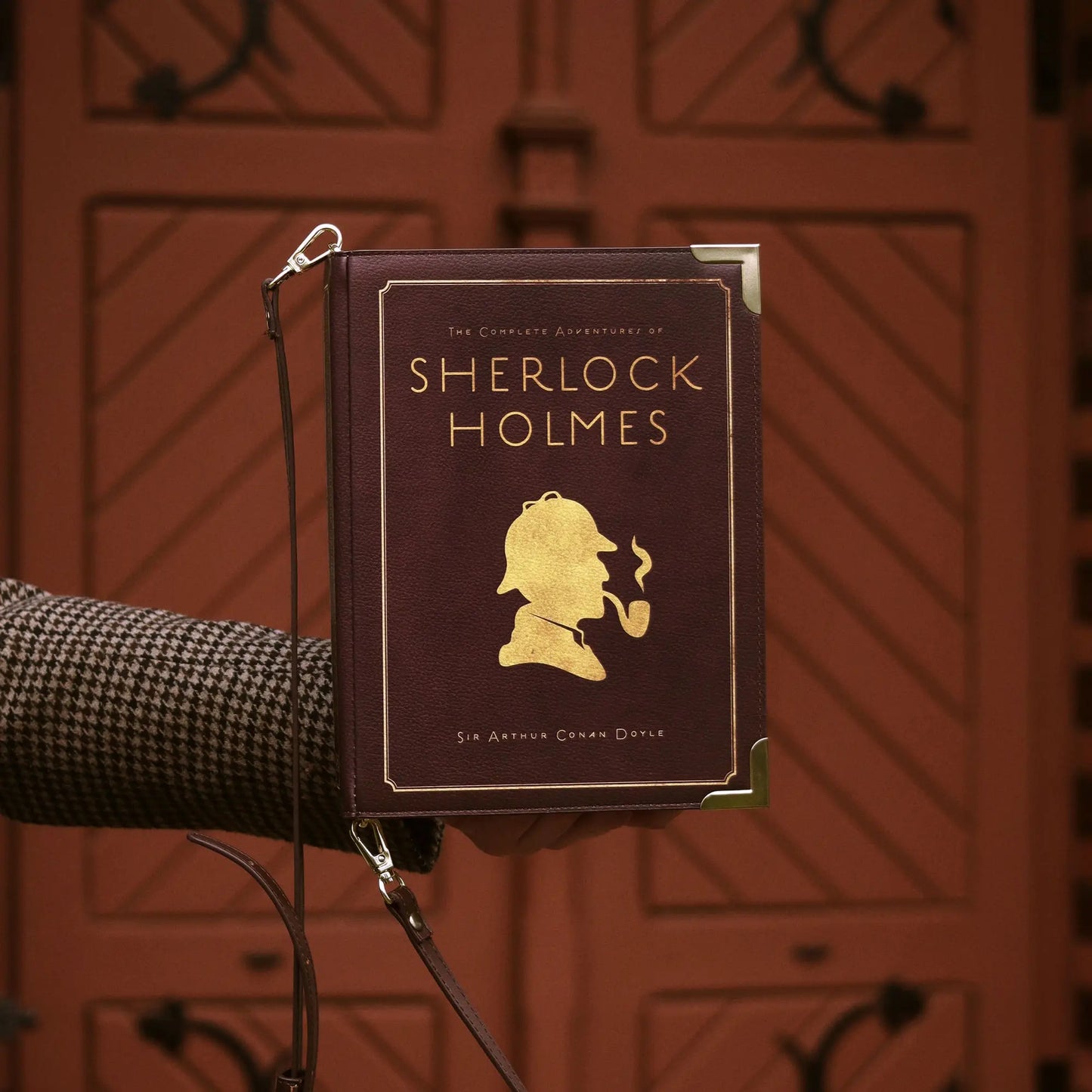 Sherlock Holmes Silhouette Book Crossbody Handbag - Spellbound