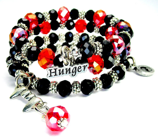 Hunger crystal wrap 2pc bracelet Vampire fangs - Spellbound
