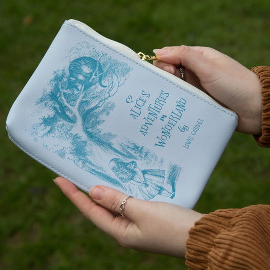 Alice in Wonderland Original Purple Book Pouch Purse Clutch - Spellbound
