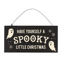 SPOOKY LITTLE CHRISTMAS HANGING SIGN - Spellbound
