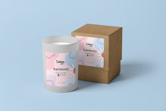 Harmony Scented Soy Wax Candle | Honeysuckle & Jasmine - Spellbound