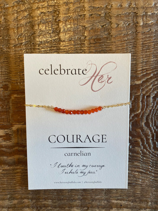 Celebrate HER Courage | Stone Bar Bracelet - Carnelian - Spellbound