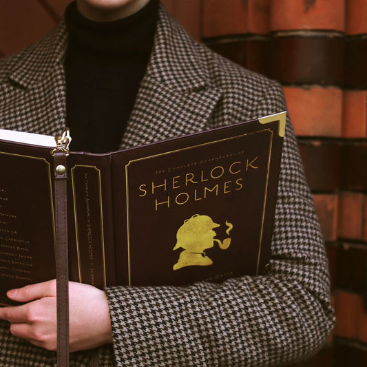 Sherlock Holmes Silhouette Book Crossbody Handbag - Spellbound