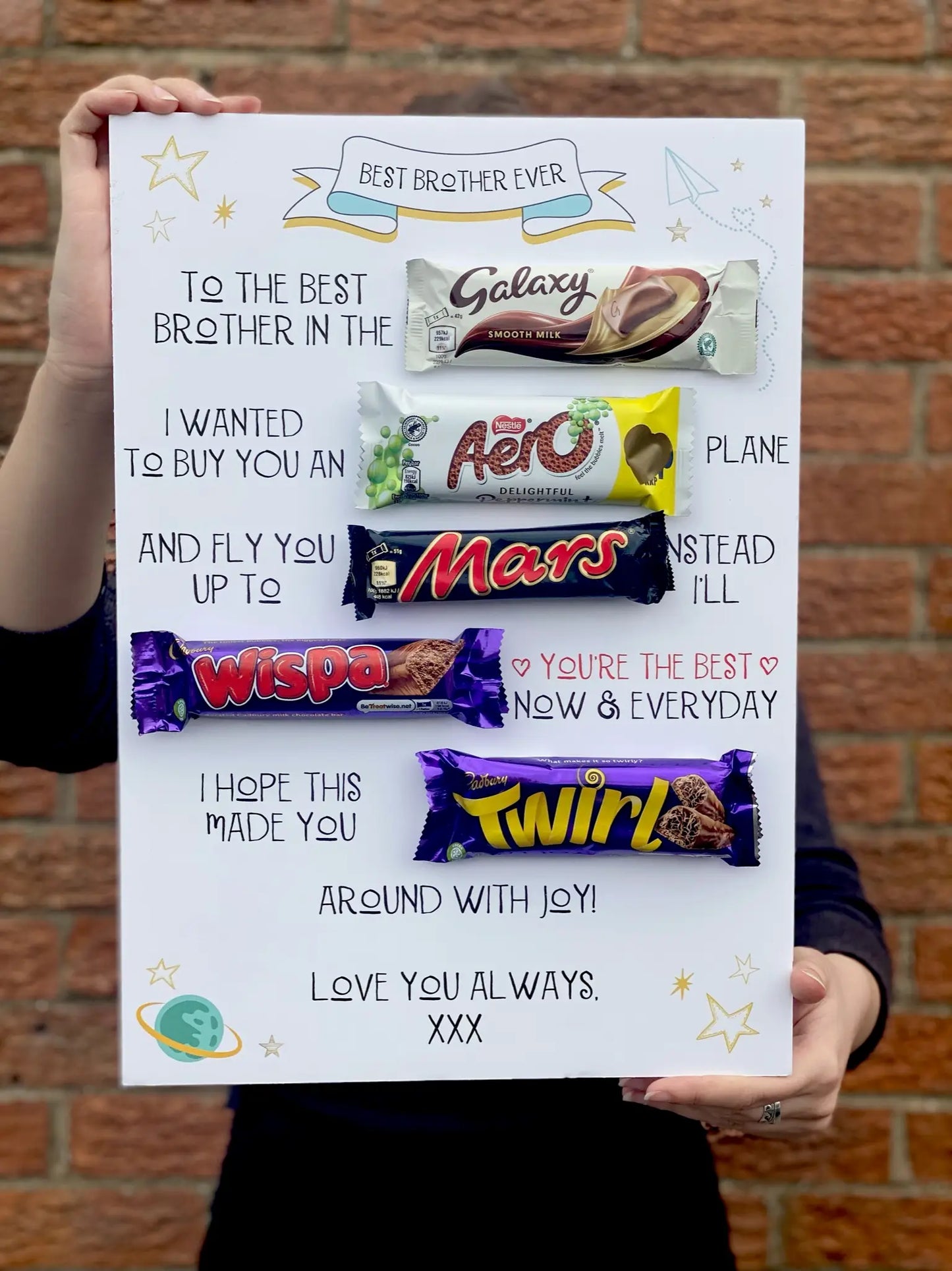 Best Brother Chocolate Message Board Gift La de da living faire