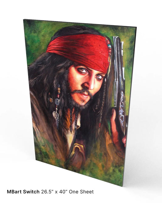 Pirates of the Caribbean: Captain Jack Sparrow - 26.5" X 40" Canvas and Frame - Spellbound