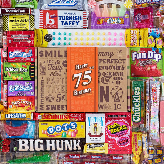 75th Birthday Retro Candy Gift - Spellbound