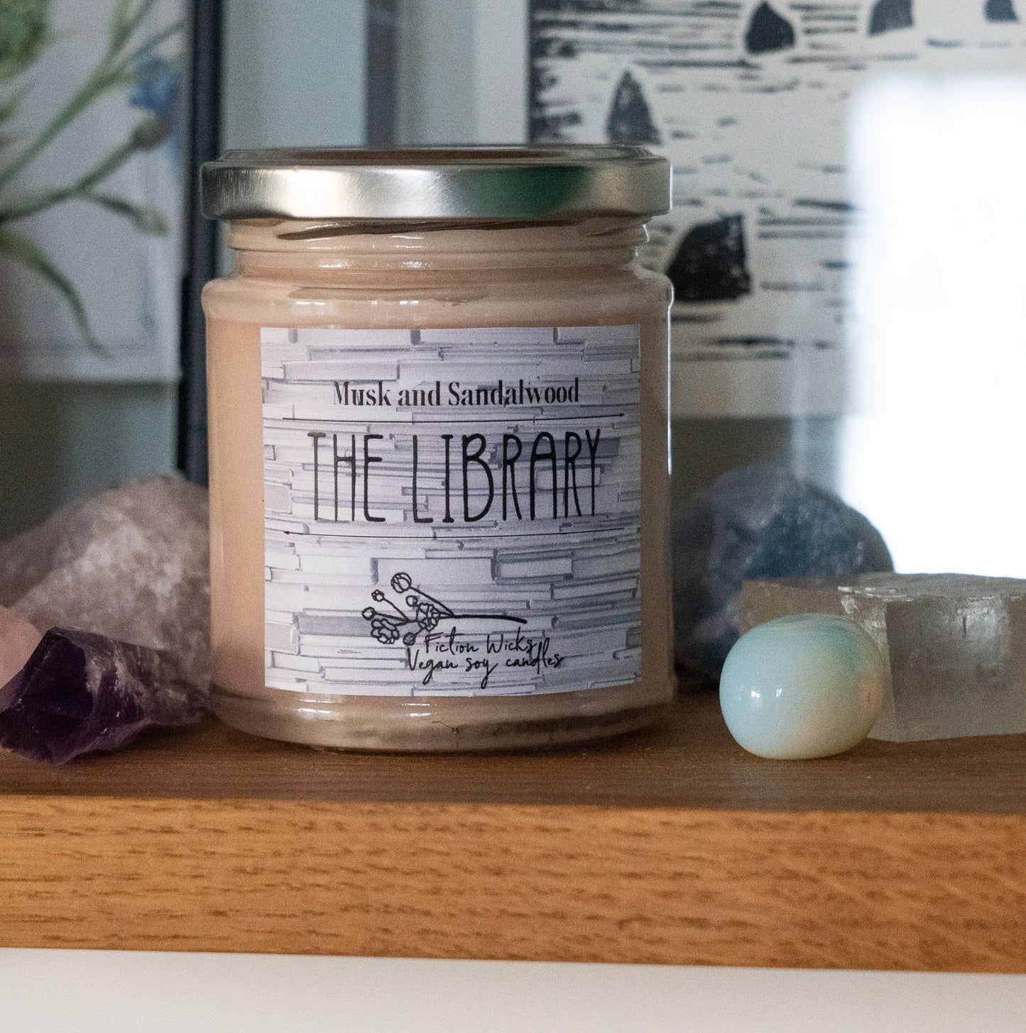 The Library candle | Musk and Sandalwood scented candle | - Spellbound