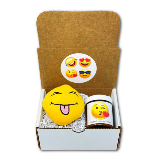 Emoji Gift Set Boxes with Candles and Emoji Plushy - Spellbound