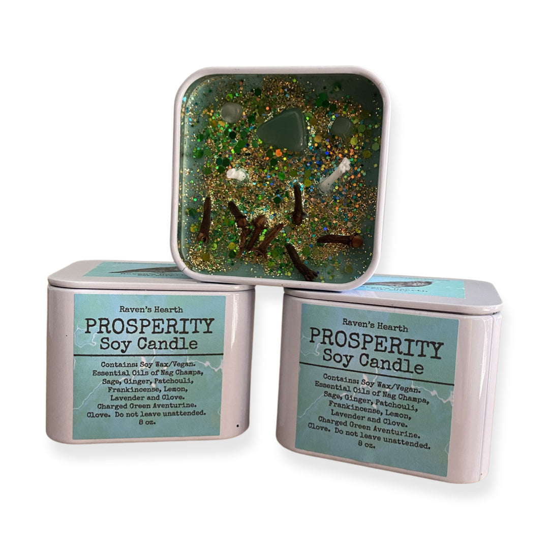 Prosperity Ritual Candle 🍀 Now also in 8 oz tins! - Spellbound