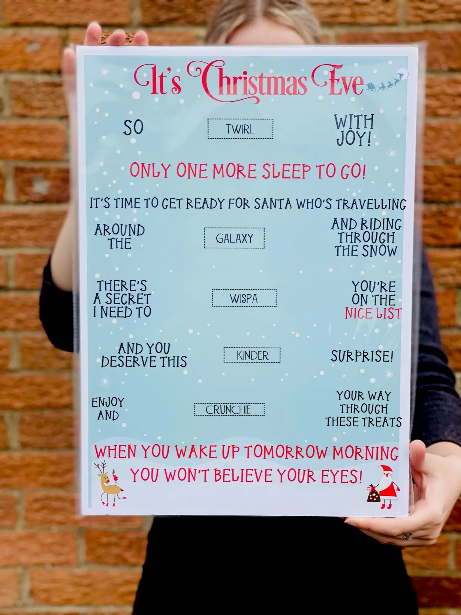 Christmas Nice List Chocolate Message Board Gift - Spellbound