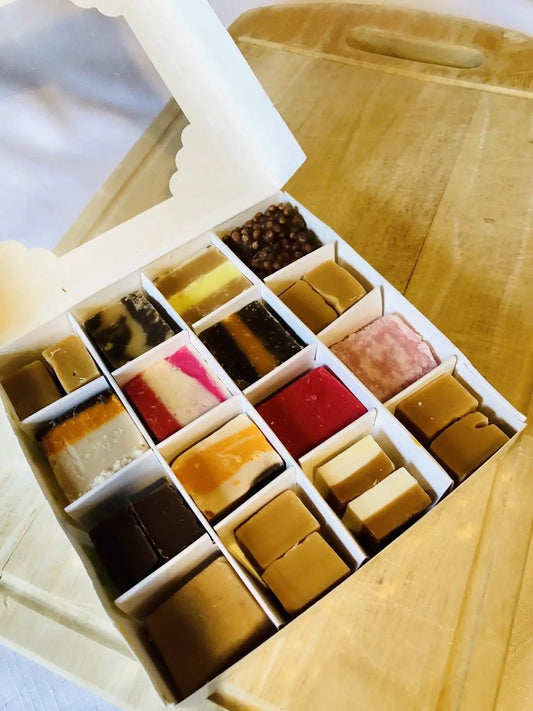 Handmade luxury fudge selection gift Box. Variety of Fudge. the sweet masters faire