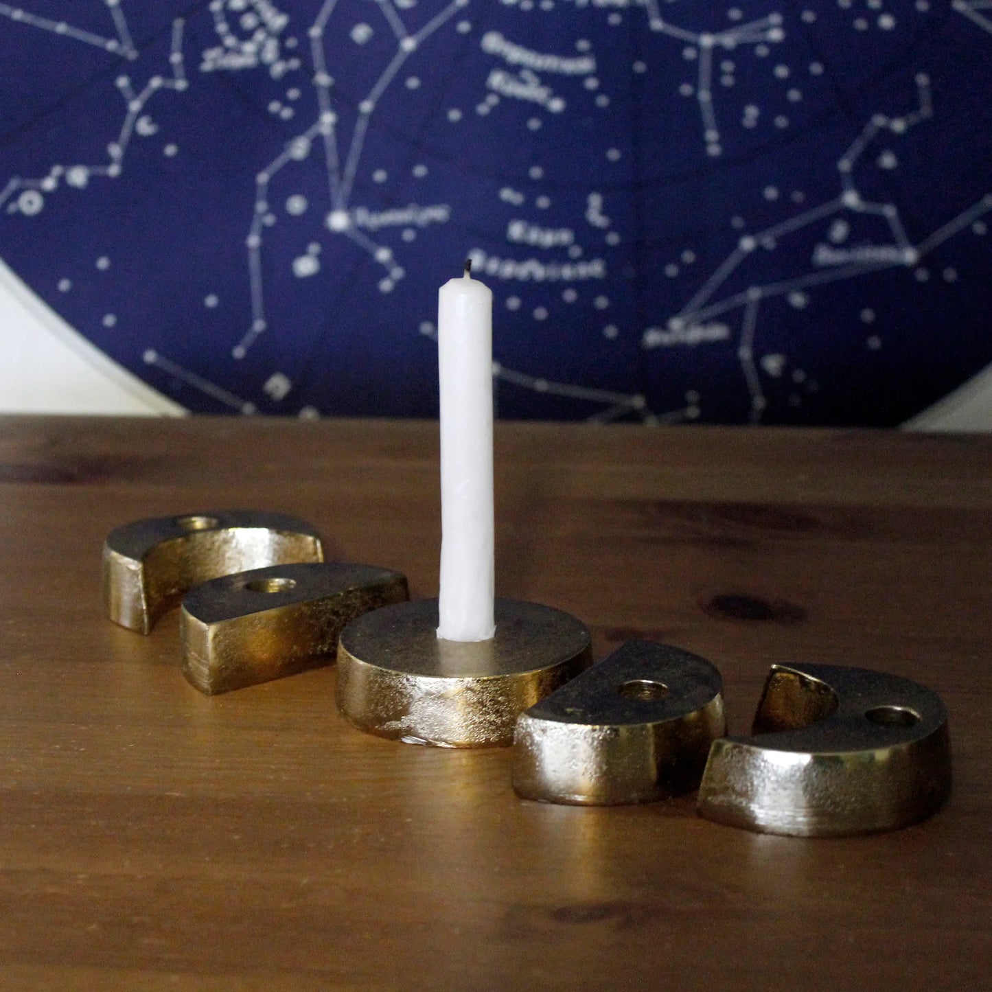 Moon Phase Chime Candle Holder and Incense Holder Set - Spellbound