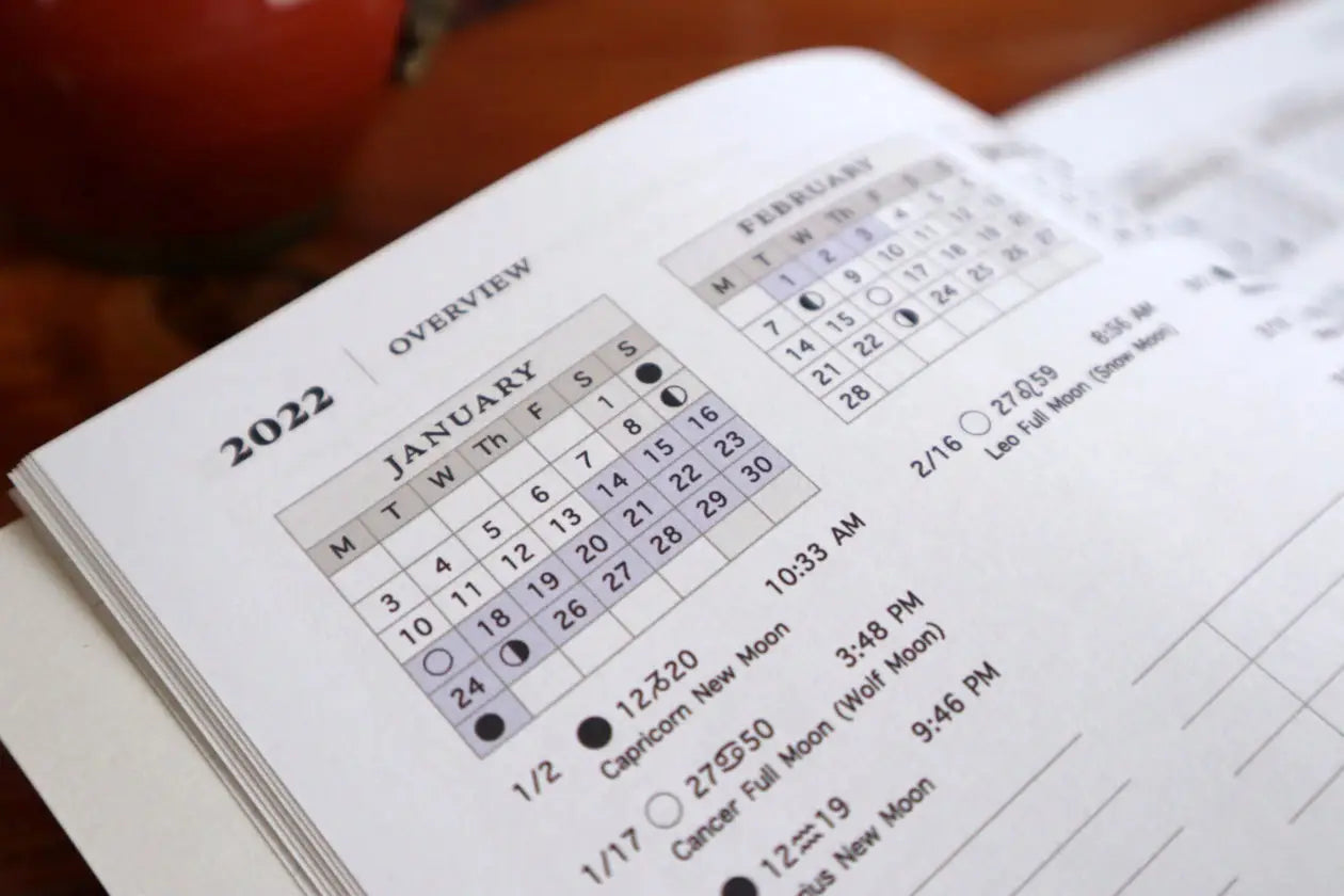 2022 Astrological Weekly Datebook - Astrology Calendar - Spellbound