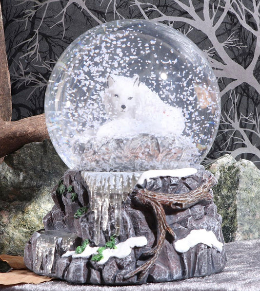 Lisa Parker Guardian of the North Wolf Snowglobe - Spellbound