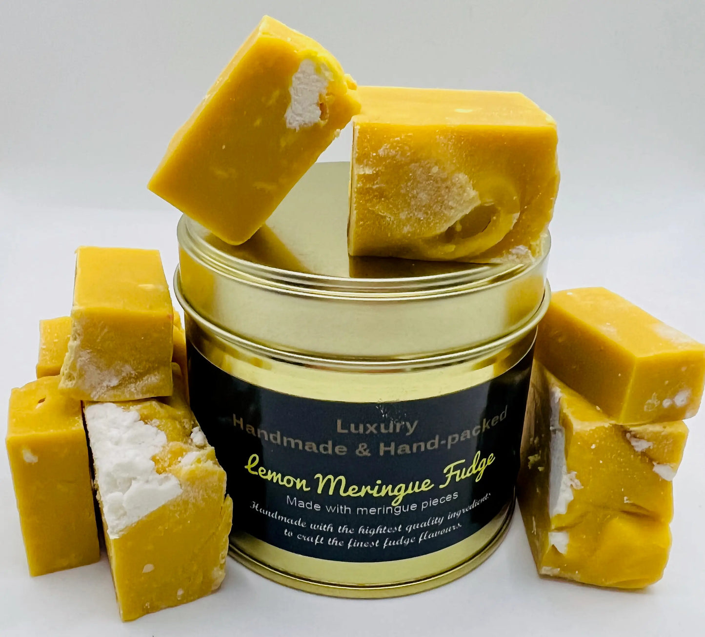 Lemon Meringue Fudge Gift Tin. 160g - Spellbound