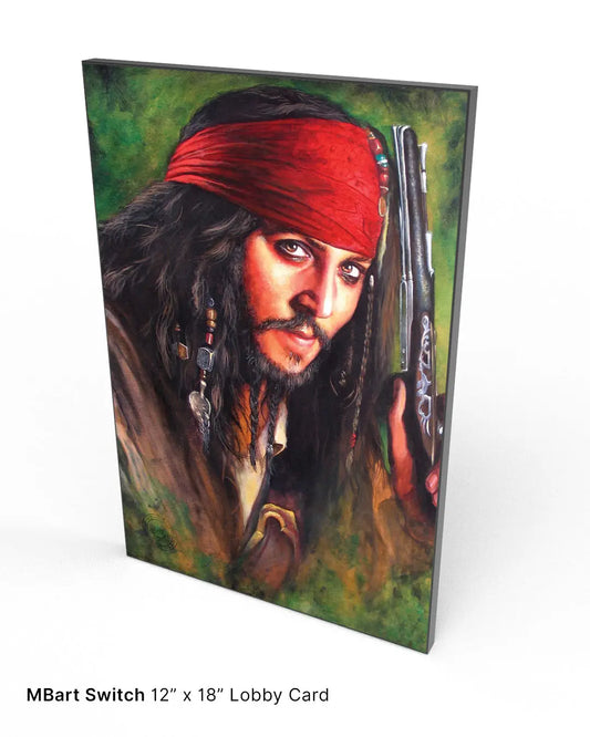 Pirates of the Caribbean: Captain Jack Sparrow - 12" X 18" Canvas and Frame - Spellbound