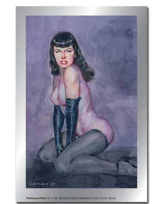 Bettie Page: Queen of Pinups - 12" X 18" Platinum Print mbartist faire