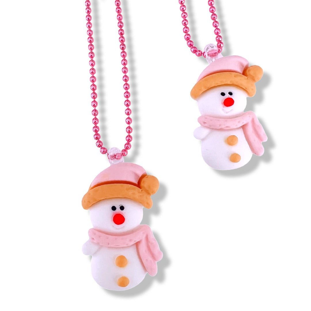 Pop Cutie Snowman Holiday Kids Necklace Christmas - Spellbound