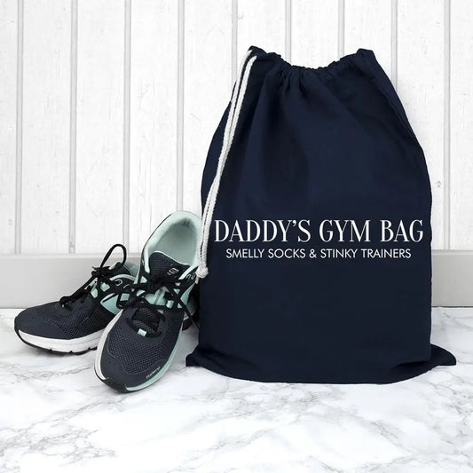 Personalised Cotton Navy Gym Bag - Spellbound
