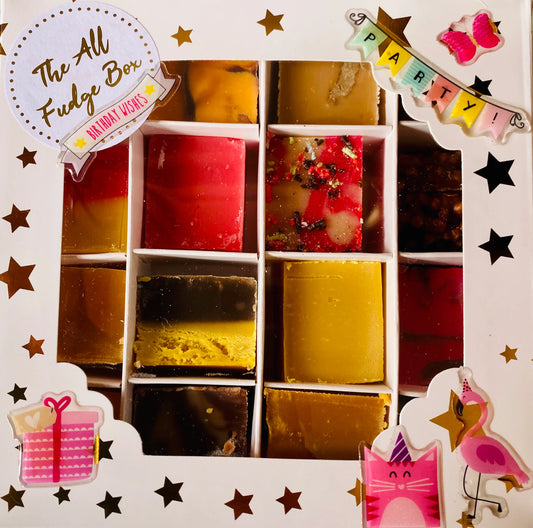 Happy Birthday Decorated Handmade Fudge Gift Box. - Spellbound