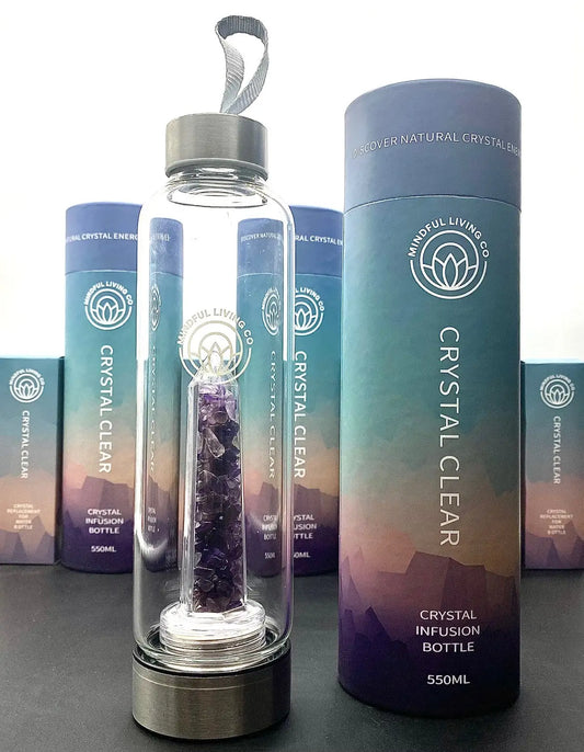 Crystal Clear Water Bottle - Amethyst - Spellbound