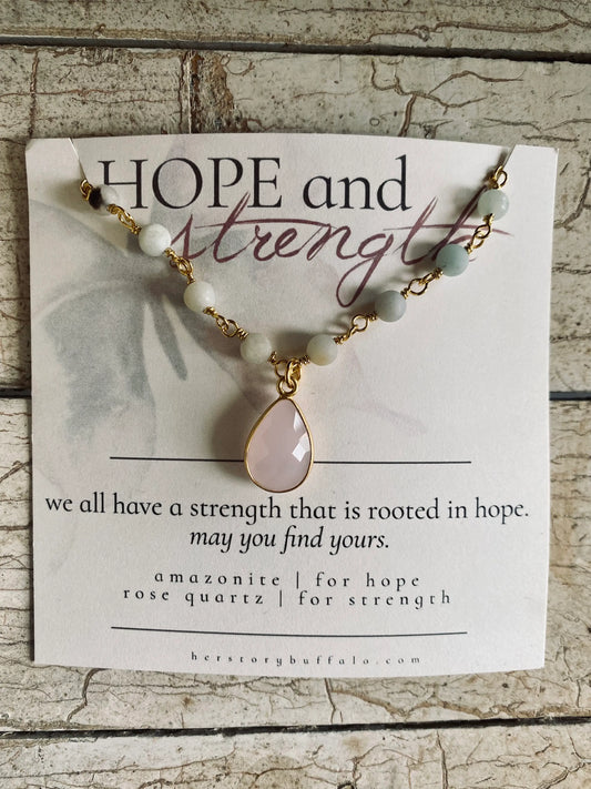 Hope + Strength Rosary Necklace - Spellbound