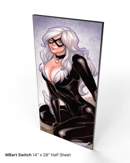 Black Cat: Sweet Innocent Me - 14" X 28" Canvas and Frame - Spellbound