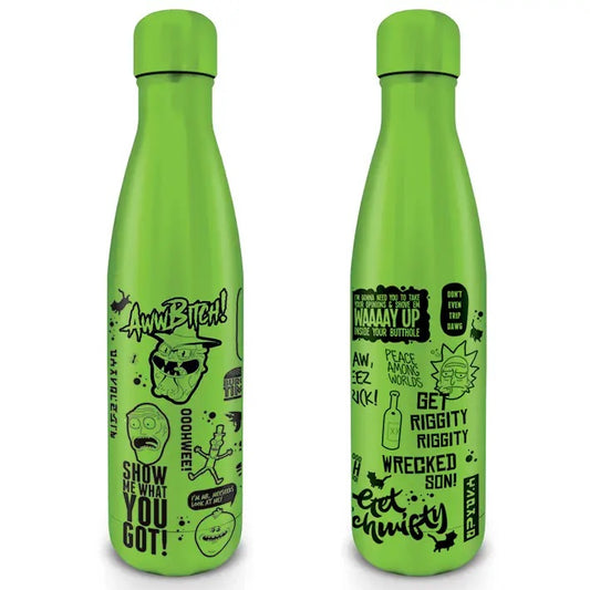Rick and Morty (Quotes) Metal Drink Bottle - Spellbound