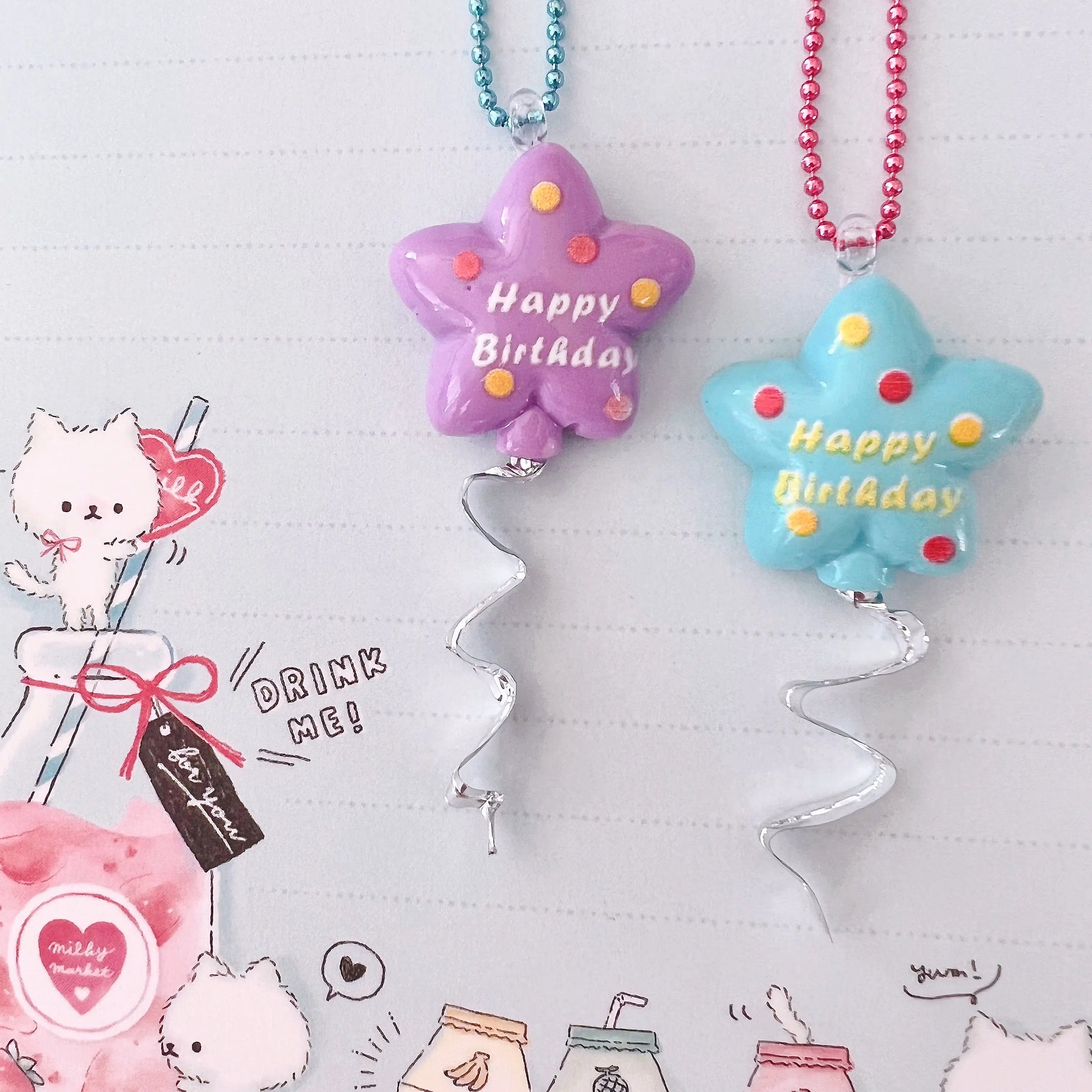 Pop Cutie Birthday Balloon Kids Necklaces - Spellbound