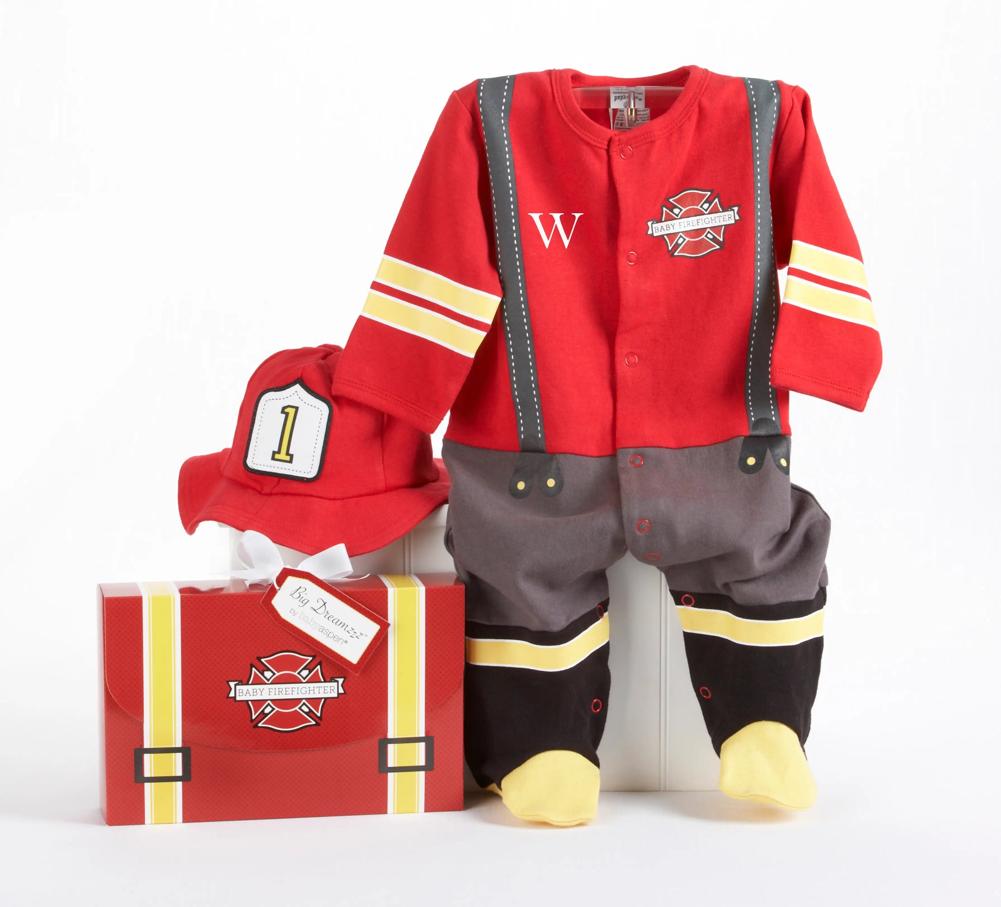 Big Dreamzzz" Baby Firefighter Two-Piece Layette Gift Box - Spellbound