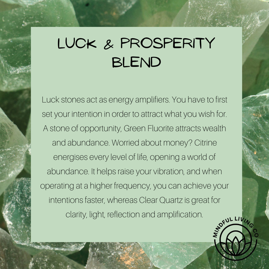 Crystal Clear Column Insert - Luck & Prosperity Blend mindful living co faire