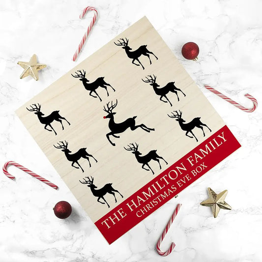 Personalised Reindeer Family Christmas Eve Box treat republic faire