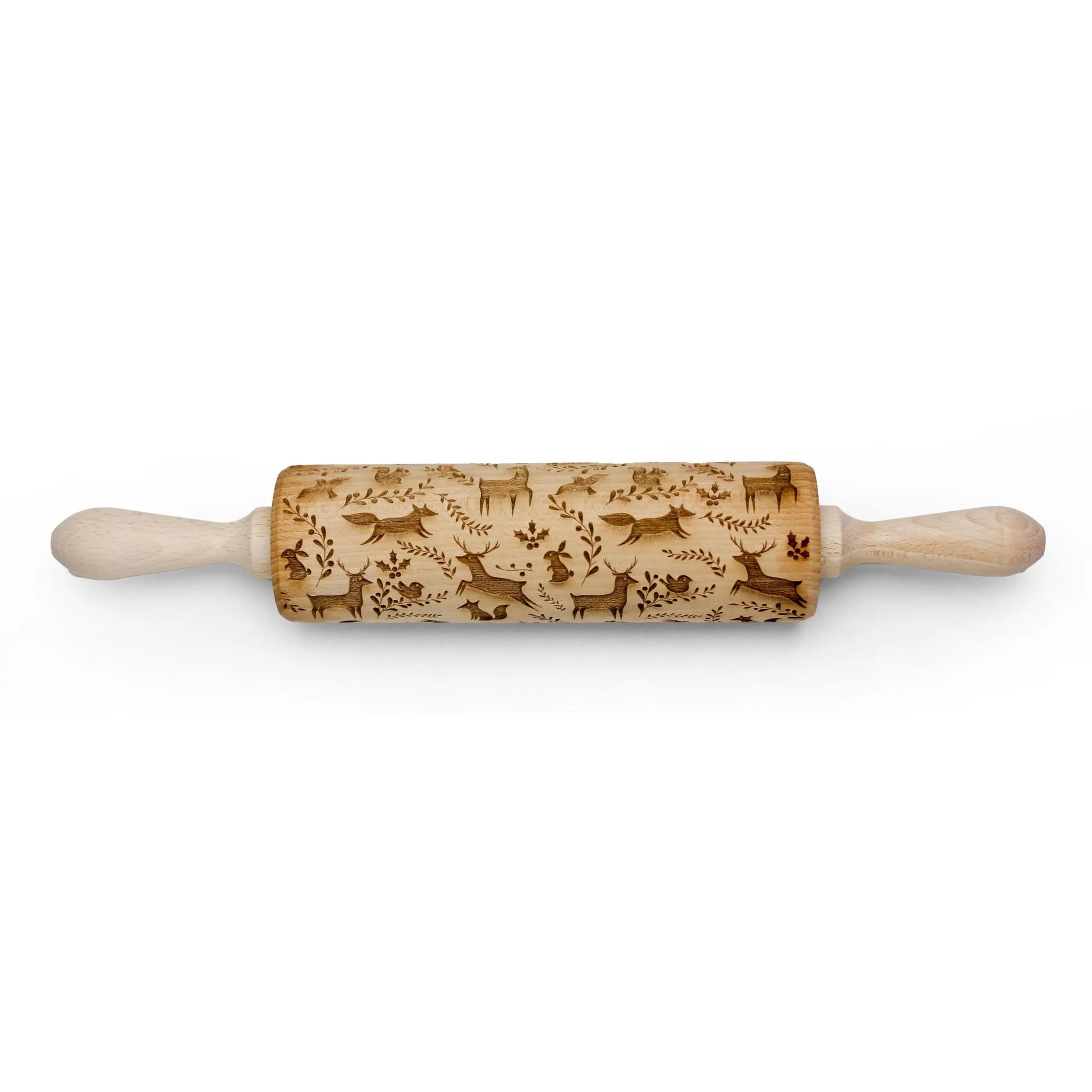 Winter Woodland Animals Embossing Rolling Pin boon homeware faire