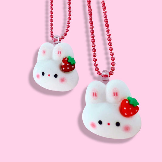 Pop Cutie Strawberry Bunny Kids Necklaces - Spellbound