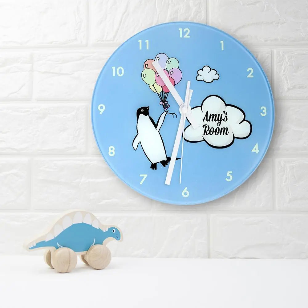 Percy Penguin Personalised Wall Clock - Spellbound