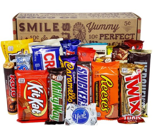 Chocolate Lovers Full Size Candy Bar Gift Basket - Spellbound
