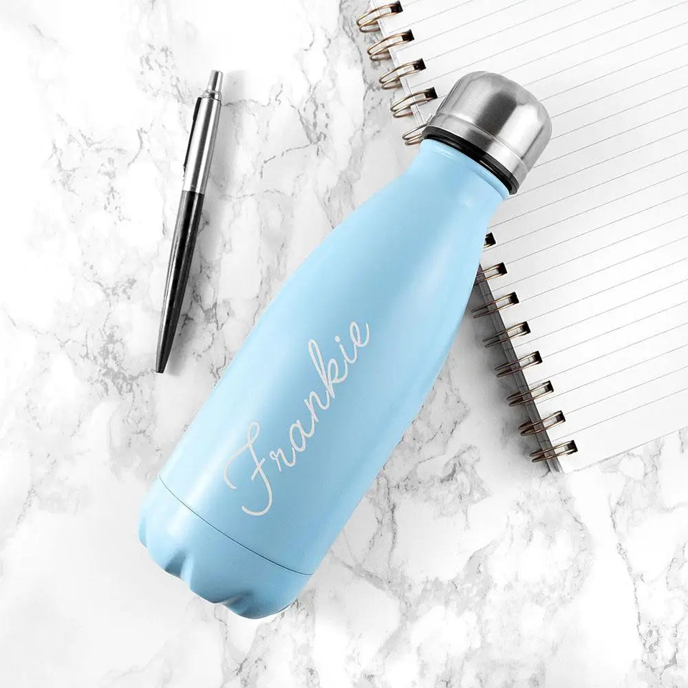Personalised Sky Blue 350ml Water Bottle - Spellbound