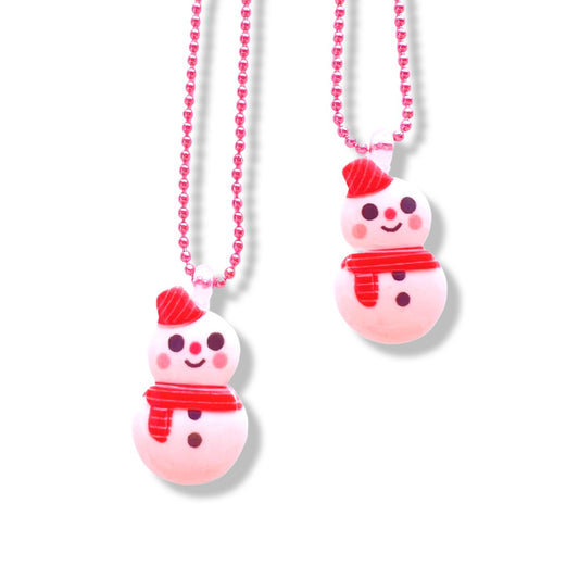 Pop Cutie Kawaii Snowman Holiday Kids Necklace Christmas - Spellbound