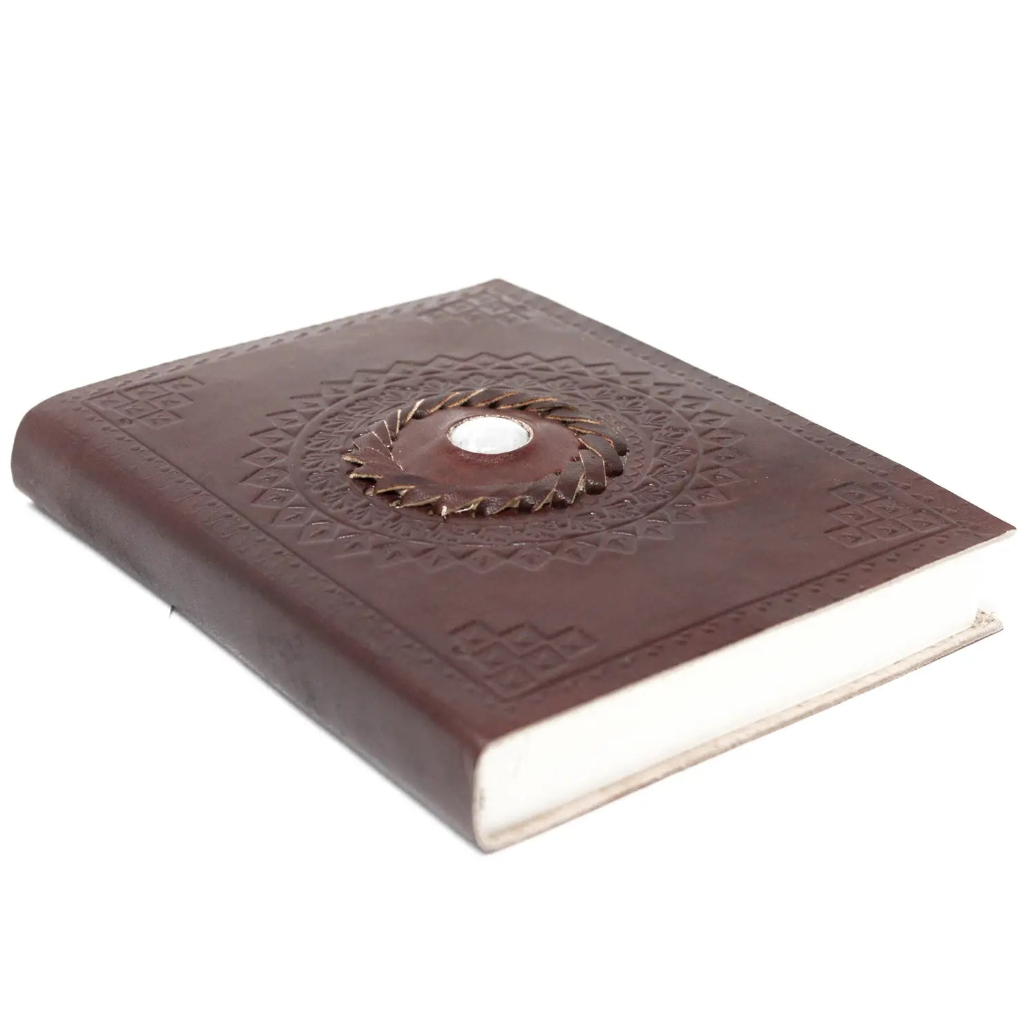 Leather Moonstone Notebook (7x5") - Spellbound