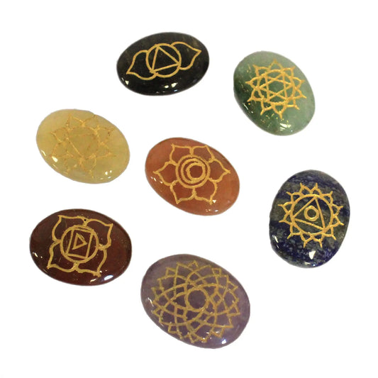 Lrg Stones Chakra Set ( oval shape ) - Spellbound