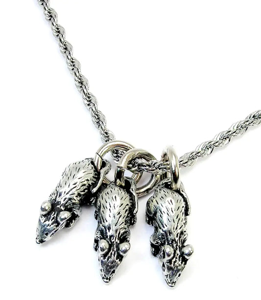 RATS rodent Halloween mice Charm Necklace - Spellbound