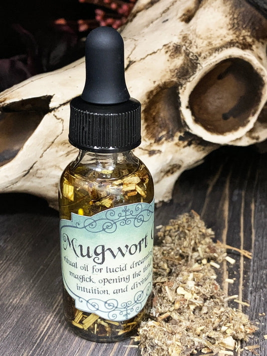 Mugwort Dream Oil | Lucid Dreaming | Journey Work | Altar Oil | Ritual | Spellcrafting | Witchcraft | Candle Dressing Oil | Witch - Spellbound