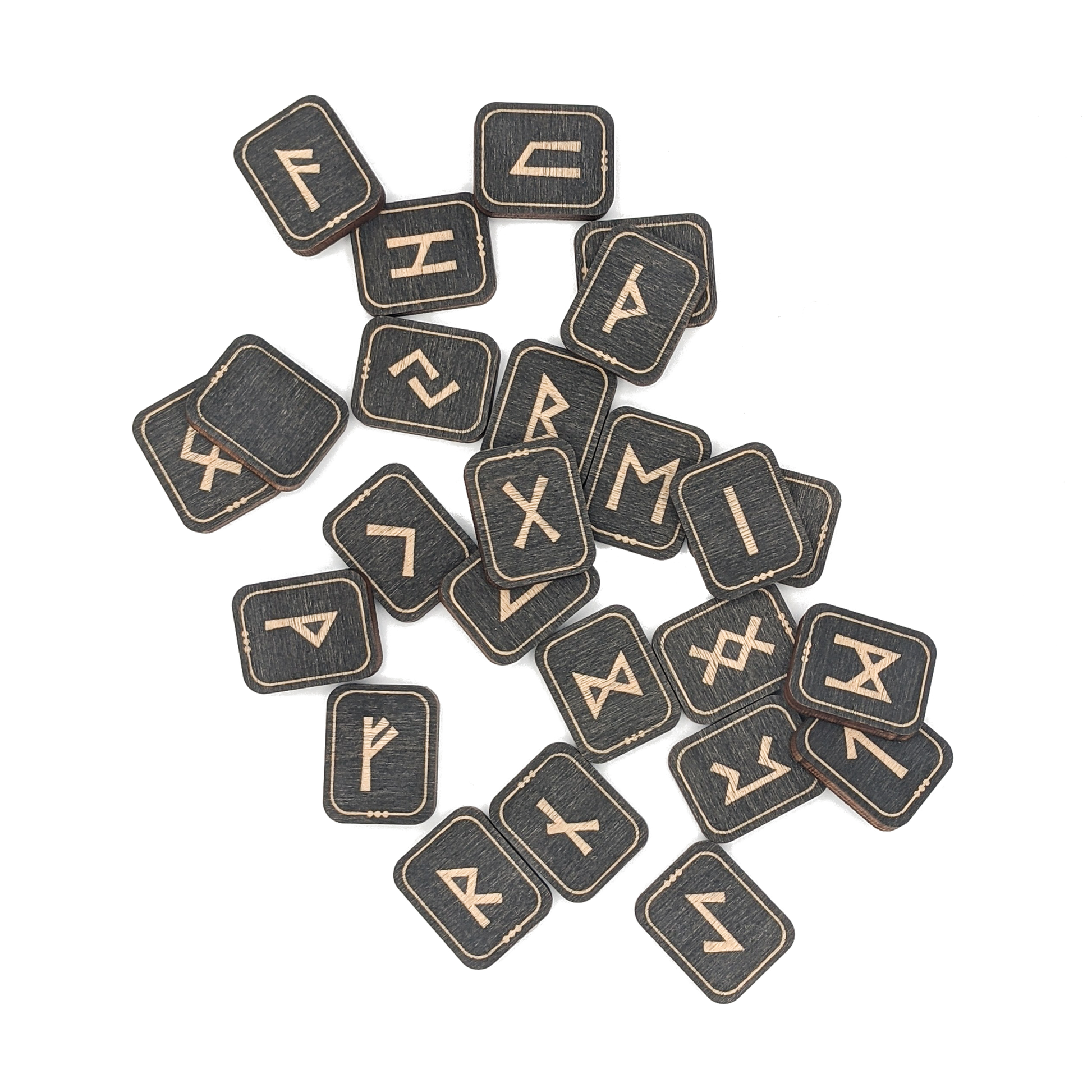 Elder Futhark Runes in Coal - Spellbound