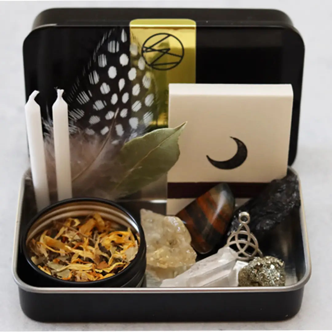 Gold Witch Travel Tin / Mini Spell Kit the witch and wand faire