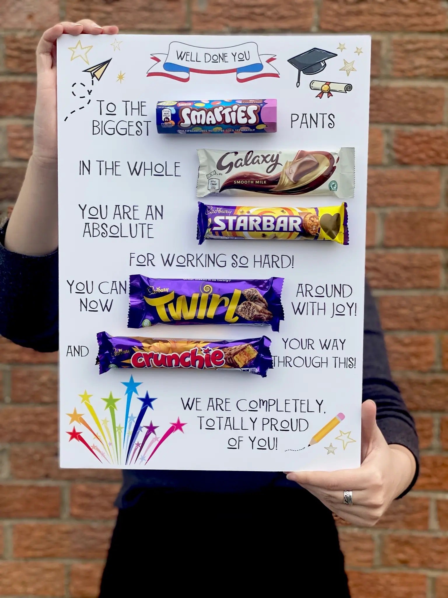 Exam Graduation Chocolate Message Board Gift - Spellbound