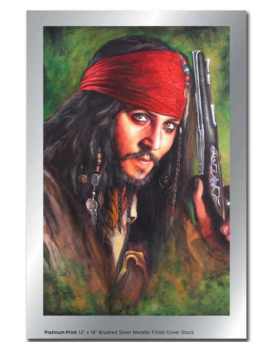 Pirates of the Caribbean: Captain Jack Sparrow - 12" X 18" Platinum Print - Spellbound