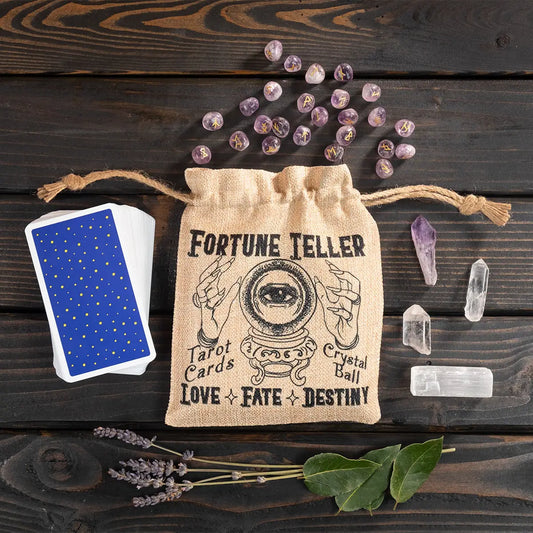 Fortune Teller Large Tarot Crystal Pouch - Spellbound
