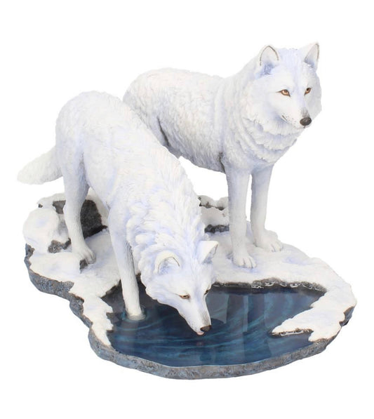 Warriors of Winter Wolf Figurine by Lisa Parker Snowy Wolf Ornament - Spellbound